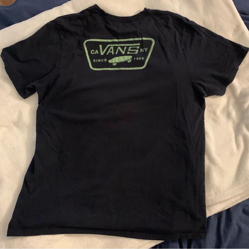 Vans Men’s Short Sleeve Tee Shirt XL EXTRA LARGE Green Black Logo Cotton - Picture 4 of 8